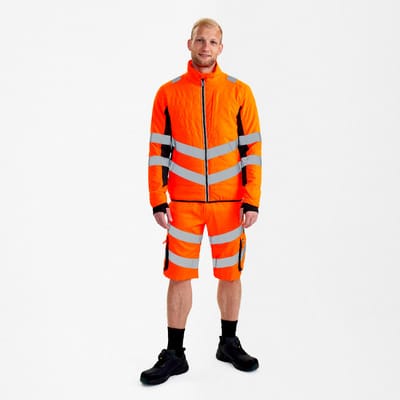 Safety Stepp-Jacke, orange/anthrazit grau, Gr. M