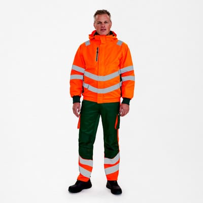 Safety Pilotjacke, orange/grün, Gr. L