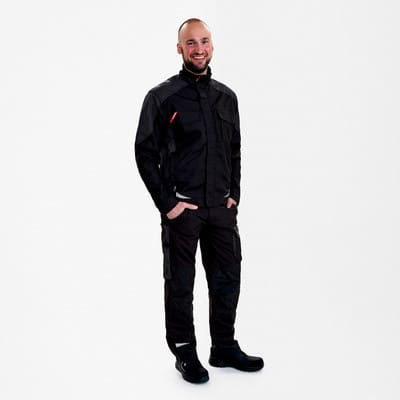 Galaxy Arbeitsjacke, schwarz/anthrazit grau, Gr. S