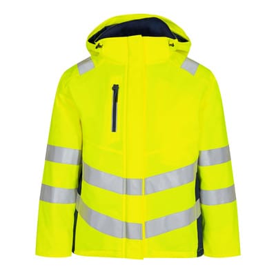 Safety Damen Winterjacke, gelb/blue ink, Gr. 3XL