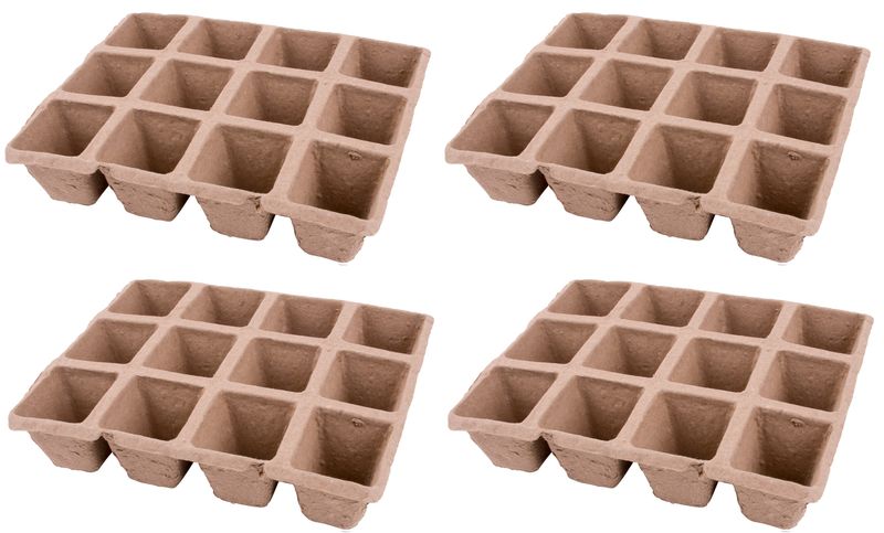Anzuchttopf Strend Pro Herrison P1002, Papier, 12 Sämlinge, Pack. 4 Stk., 210x170x45 Mm