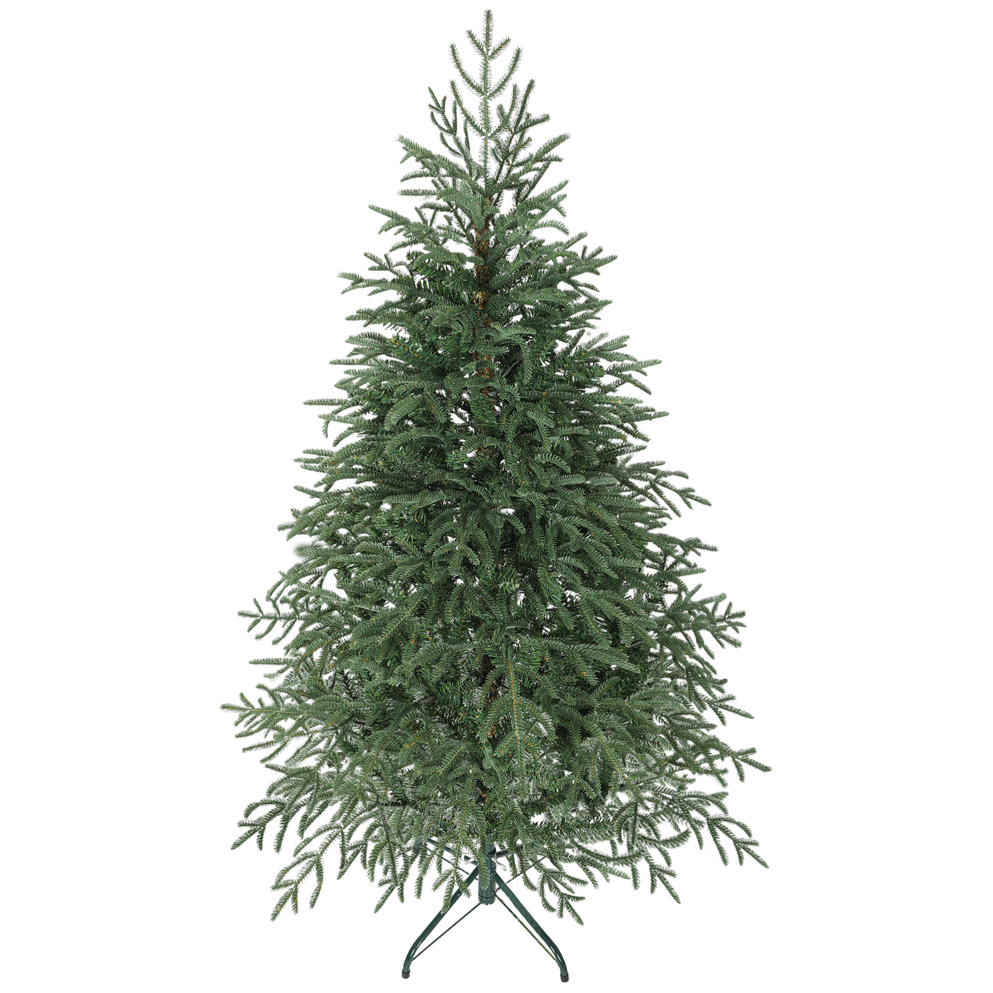150 Cm Hoher, Feuerhemmender Künstlicher Weihnachtsbaum Mit 1375 Naturgetreuen Zweigen Und Faltbarem Metallfuß