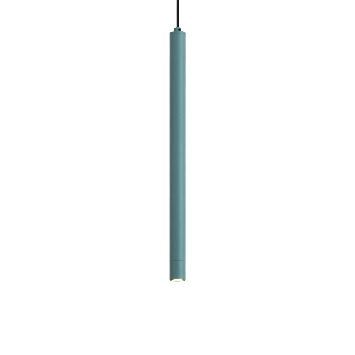 Qazqa Moderne Blaue Pendelleuchte Mit Integrierter Deckenplatte -