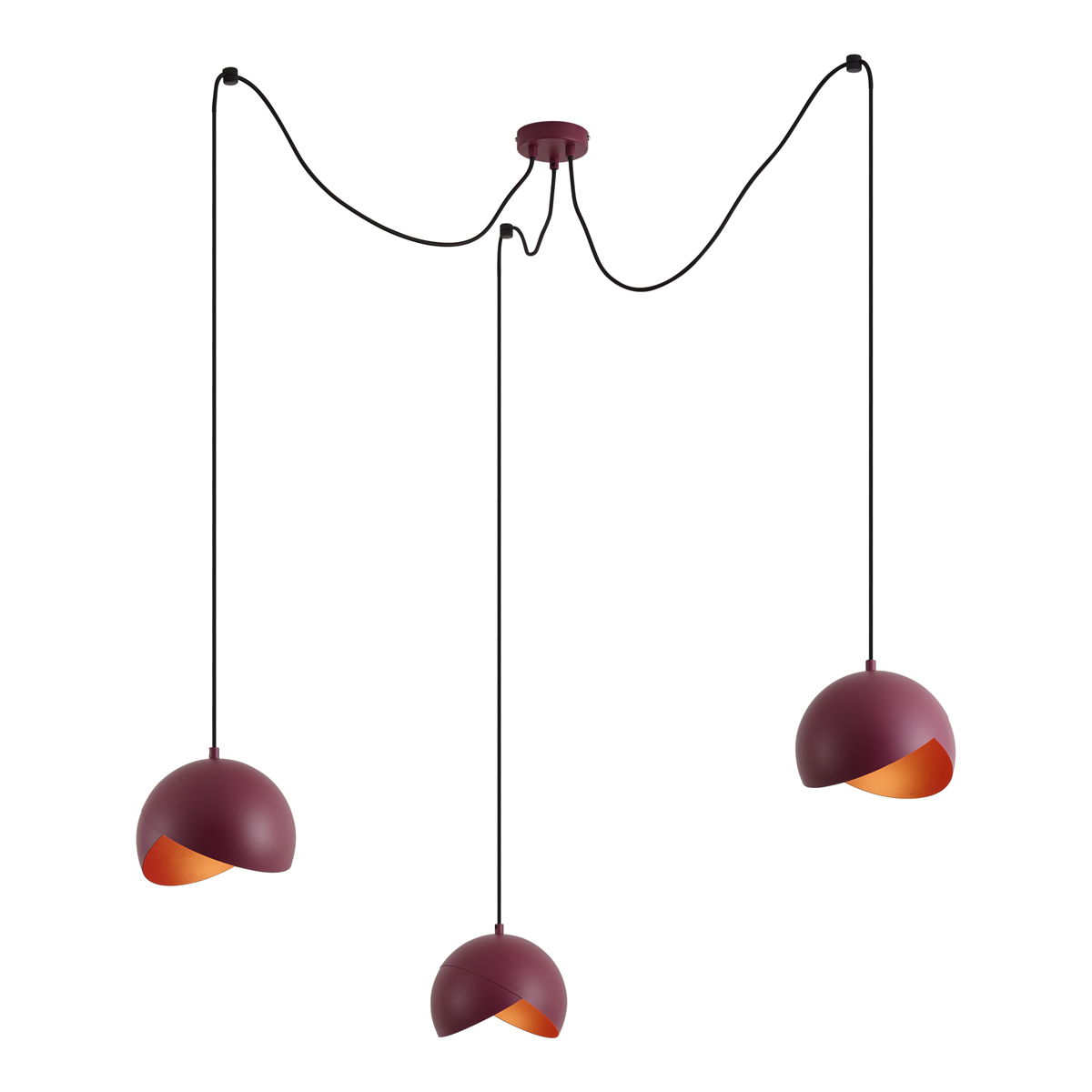 Qazqa Design-pendelleuchte Rot Mit Opalglas 3-flammig - Tulip
