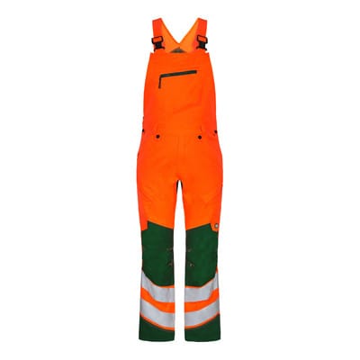 Safety Latzhose, orange/grün, Gr. 60