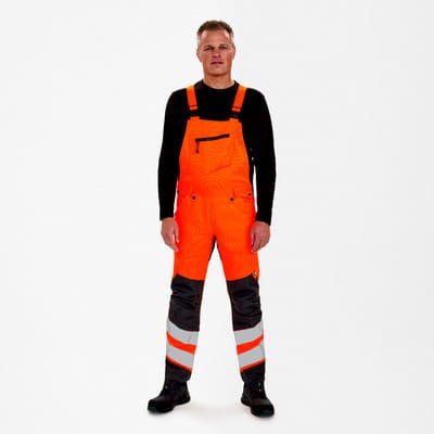 Safety Latzhose, orange/anthrazit grau, Gr. 56