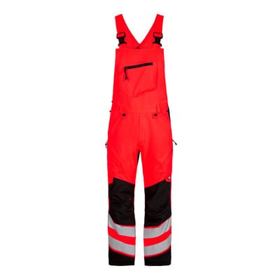 Safety Latzhose, rot/schwarz, Gr. 70