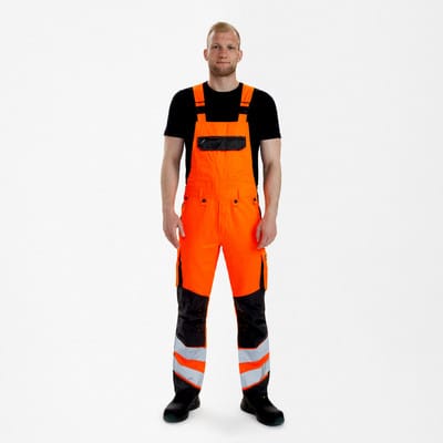Safety Light Latzhose, orange/anthrazit grau, Gr. 54