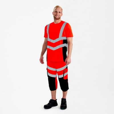 Safety T-Shirt, rot/schwarz, Gr. 2XL