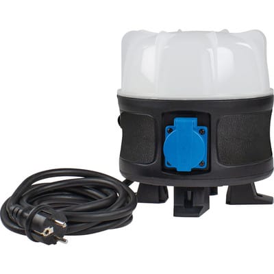 Mobiler 360° SMD-LED Strahler 30W 3,0m schwere Gummischlauchleitung H07RN-F 3G1,5 mit Schutzkontaktstecker1 Schutzkontaktsteckdose 230V/16A IP54mit