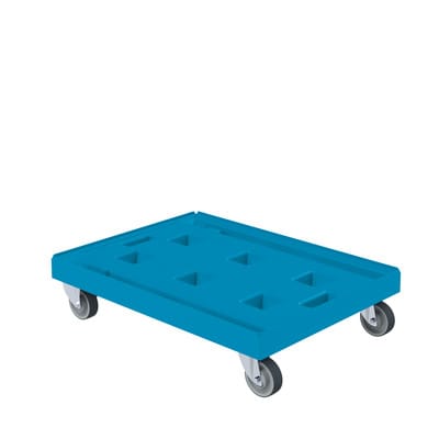 Transportroller KU blau, 612 x 814, offene Variante, ø 100 TPE
