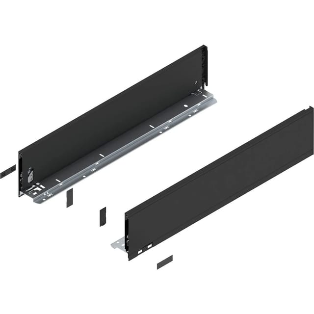 LEGRABOX Zarge, Höhe K (128.5 mm), NL=600 mm, links/rechts, für LEGRABOX pure, carbonschwarz matt