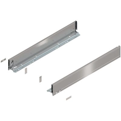 LEGRABOX Zarge, Höhe M (90.5 mm), NL=650 mm, links/rechts, für LEGRABOX pure, inox-gebür.-lackiert