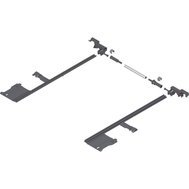 LEGRABOX Seitenstabilisierung, NL=400 mm, KB=1400 mm, Vollauszug, zum Ablängen, R7037 staubgrau