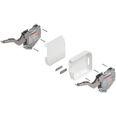 AVENTOS HK-S Hochklappe, Kraftspeicher (Set), LF=960-2215 (bei 2 Stück), für TIP-ON, seidenweiss/inox-g.