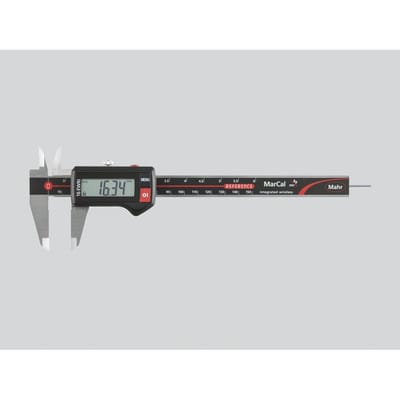 16 EWRi Digitaler Messschieber 150mm eckiges Tiefenmaß Reibrad mit Funk