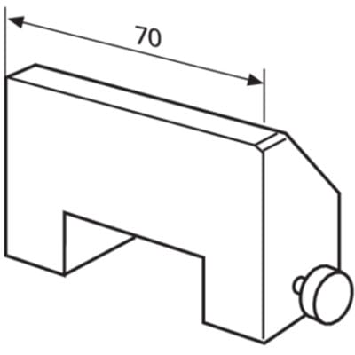 827 b 35 Anschlag verstellbar für Messtisch mit Breite 40 mm