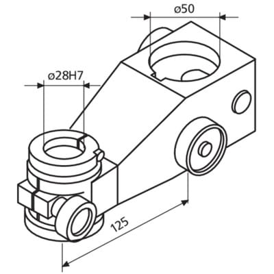827 b 18 Auslegearm mit Aufnahme Ø28H7