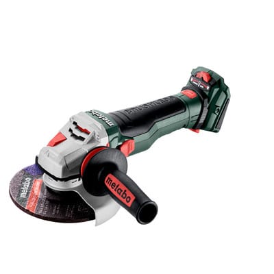 Akku-Winkelschleifer WVB 18 LTX BL 15-150 Quick (601747840), mit Bremse, Drehzahlregelung, Schnellspannmutter, drehbarem Akkupack , metaBOX 165 L