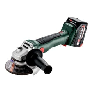Akku-Winkelschleifer W 18 L BL 9-125 (602374510), metaBOX 165 L, 18V 2x4Ah Li-Power + ASC 55