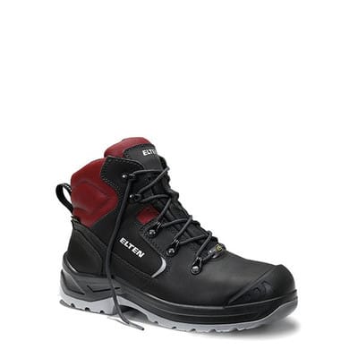 Damen-Sicherheitsschnürstiefel, LENA GTX black-red Mid ESD S3 CI, 746131-42