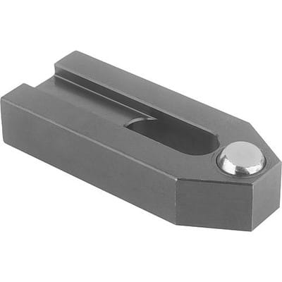 SPANNEISEN MIT ABGEFLACHTER KUGEL L=125 B2=40 A=20 VERGÜTUNGSSTAHL, KOMP:WÄLZLAGERSTAHL