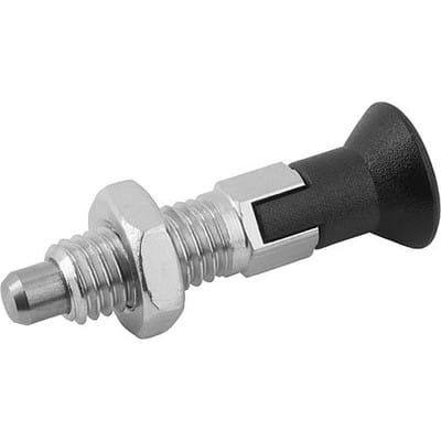ARRETIERBOLZEN ECO GR.2 D1=M10X1, D=6, FORM:D M.RASTNUT, M.KONTERMUTTER, STAHL UNGEHÄRTET, KOMP:THERMOPLAST