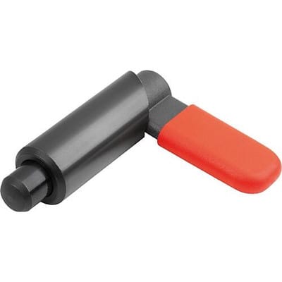 SPERRRIEGEL GLATTE AUSFÜHRUNG, D=6, D1=12, FORM:F MIT HÜLSE, GLATT UND KAPPE, STAHL BRÜNIERT, KOMP:THERMOPLAST