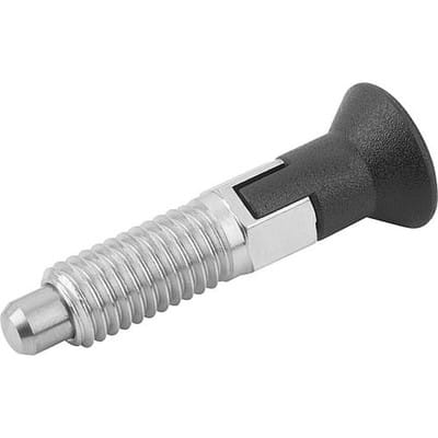 ARRETIERBOLZEN ECO GR.0 D1=M08, D=4, FORM:C M.RASTNUT, O.KONTERMUTTER, STAHL UNGEHÄRTET, KOMP:THERMOPLAST