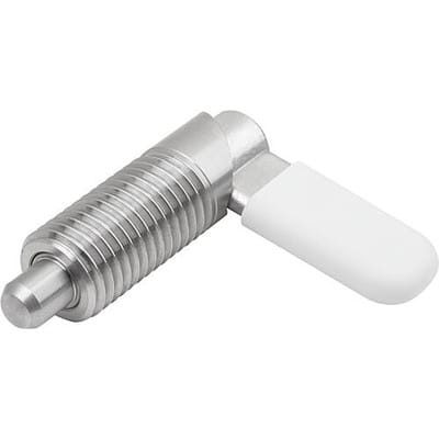 SPERRRIEGEL, D=6, M12X1,5, FORM:C M. GEWINDEHÜLSE, M. KAPPE, EDELSTAHL BLANK, KOMP:POLYPROPYLEN GRAU RAL7035