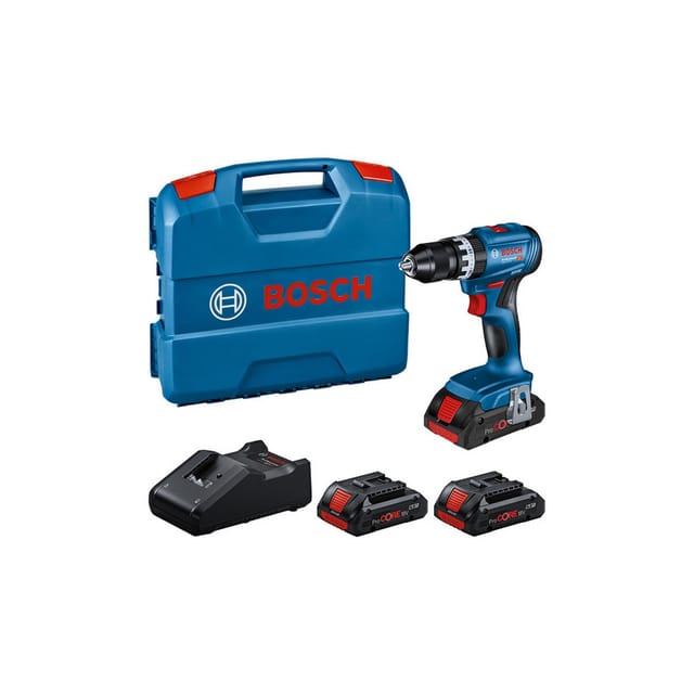 Prof. Set: Akku-Schlagbohrschrauber GSB 18V-45, 3x ProCORE18V 4.0Ah, L-Case