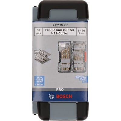 18-tlg. Toughbox-Metallbohrer-Set, HSS-Co, DIN 338, 135°, 1–10 mm (2607017047)