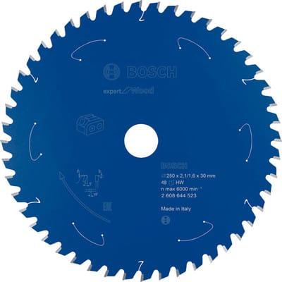 Kreissägeblatt für Akkusägen Expert for Wood, 254 x 2,1/1,6 x 30, 48 Zähne