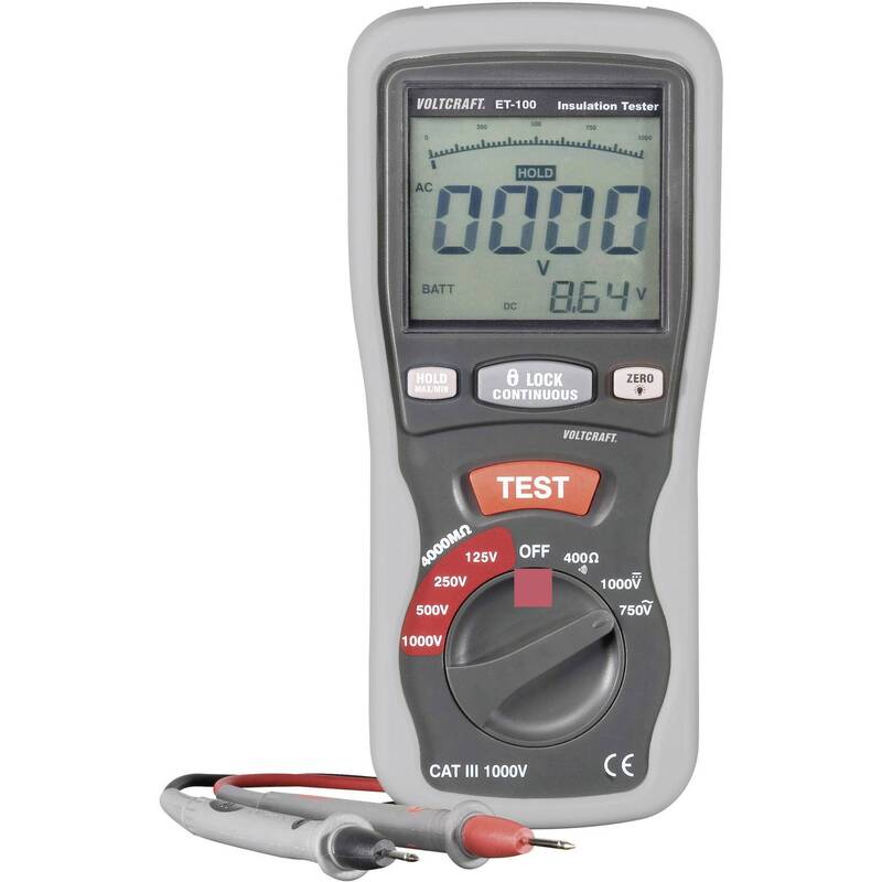 [neuwertig] B-ware Voltcraft Et-100 Isolationsmessgerät Prüfspannungen Messgerät 125 250 500 1000 V