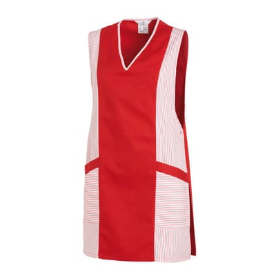 Überwurfschürze Damen rot 08/264/02, Größe III