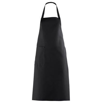 Latzschürze Druckknopfverschluss schwarz, Größe 34 11/529/10