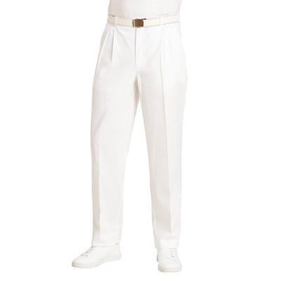 Bundfaltenhose Gesäßtasche weiß 12/1410/01, Größe 60