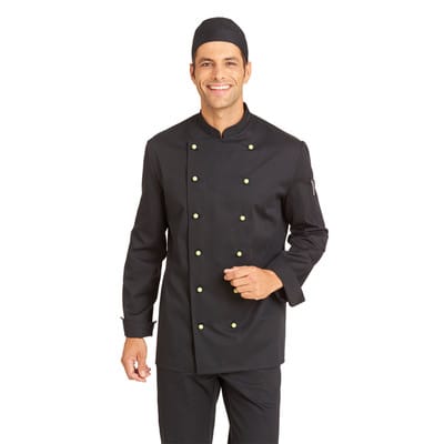 Kochjacke Unisex schwarz 12/8790/10, Größe 46