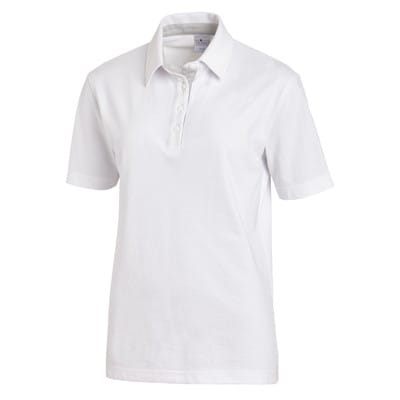 Poloshirt Unisex weiß/silber 08/2637/0129, Größe L