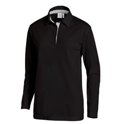 Poloshirt Unisex schwarz/silber 08/2638/1029, Größe S