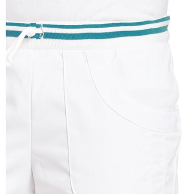 Hose Schrittlänge ca. 80cm weiß/petrol 08/6750/0175, Größe 48