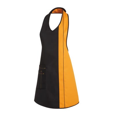 Latzschürze Druckknopfverschluss schwarz/sun, Größe 34 11/2540/1049