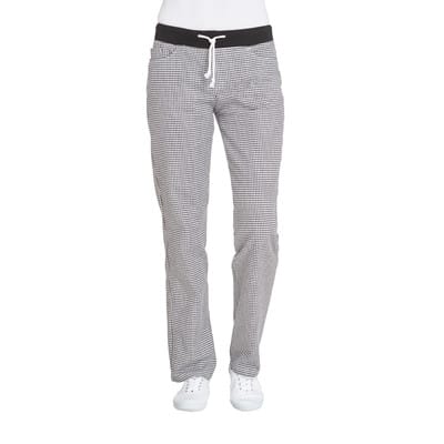 Kochhose Damen Schrittlänge ca. 80cm schwarz/weiß 08/7220/25, Größe 42