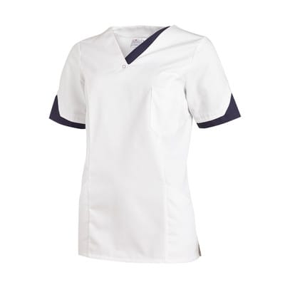 Schlupfkasack Damen weiß/marine 08/2539/0104, Größe S