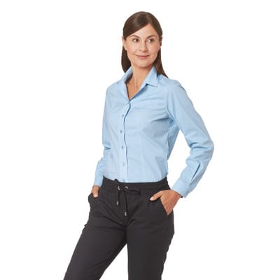 Bluse Teilungsnähte hellblau 08/2424/05, Größe 34