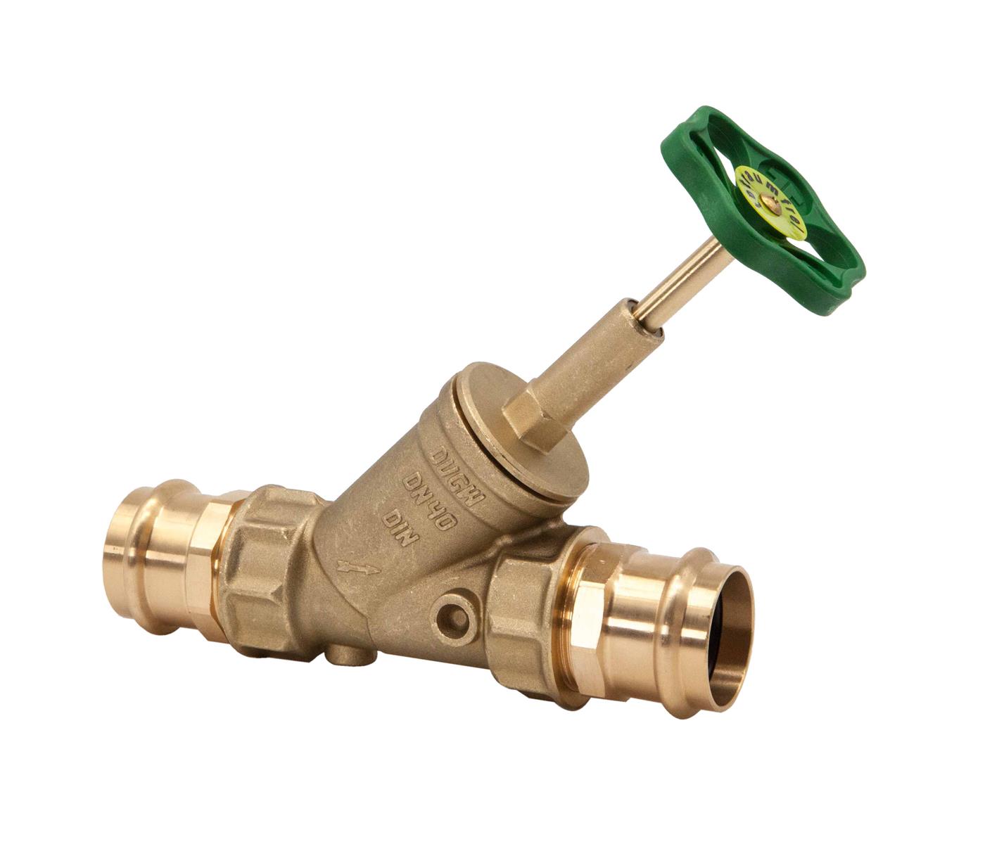Schlösser Armaturen Freistromventil, Pressanschl.ig O.entl, St.sp, Dn40, Press 42, Dvgw