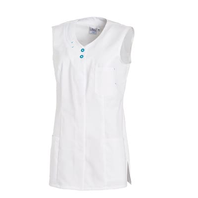 Kasack Damen weiß/türkis 04/2758/0176, Größe 40