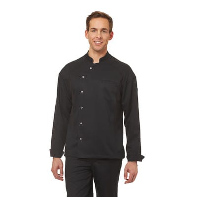 Kochjacke Herren Langarm schwarz 12/2753/10, Größe 58