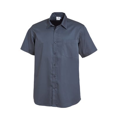 Hemd Herren Kurzarm dunkelgrau 10/2498/43, Größe 39