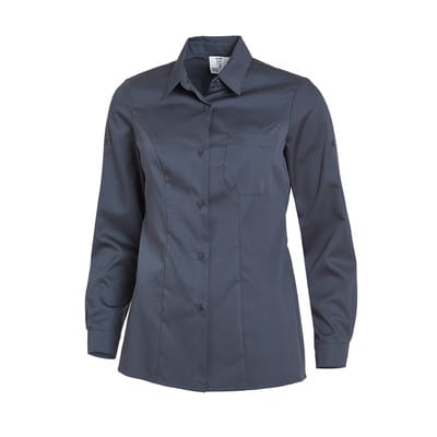 Bluse Damen Langarm dunkelgrau 10/2497/43, Größe 52